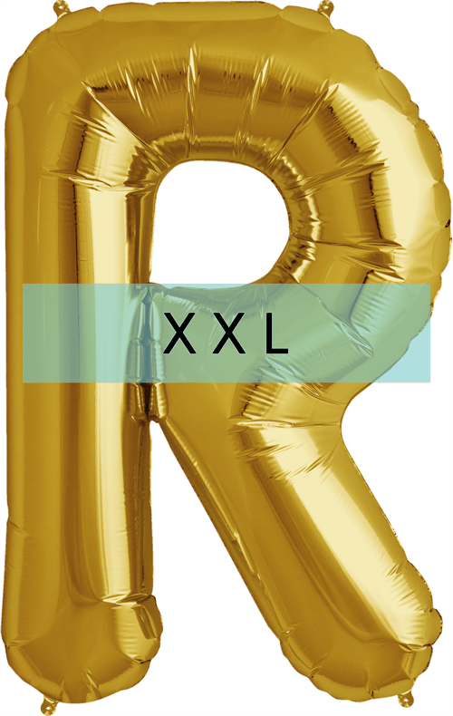 Buchstaben Ballon R XXL Gold - DECORAMI