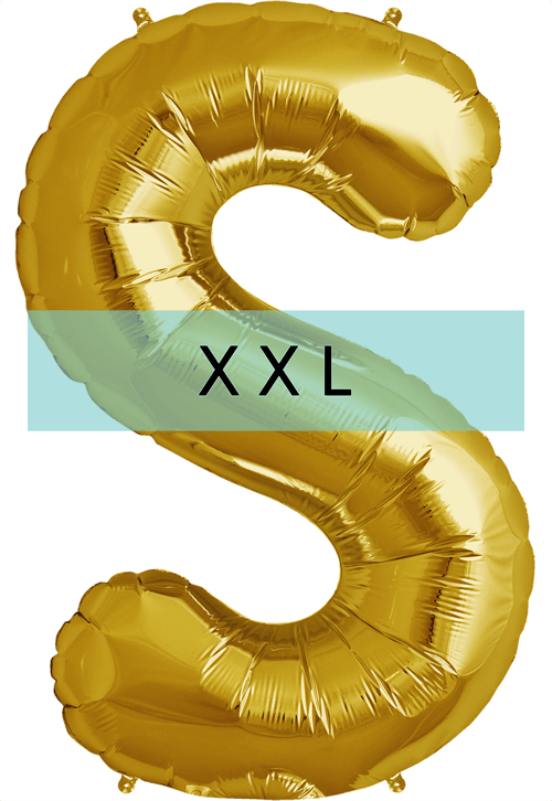Buchstaben Ballon S XXL Gold - DECORAMI