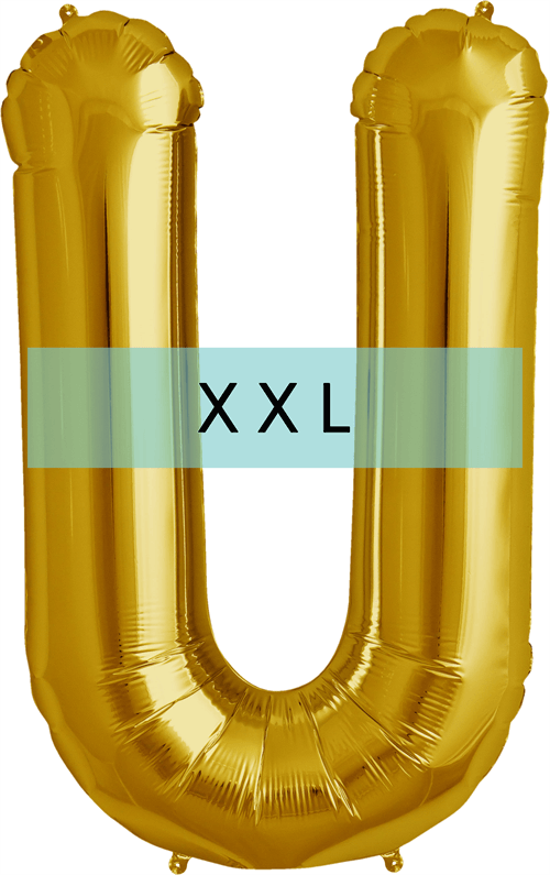 Buchstaben Ballon U XXL Gold - DECORAMI