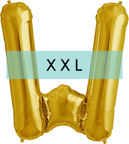 Buchstaben Ballon W XXL Gold - DECORAMI