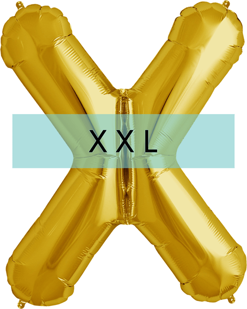 Buchstaben Ballon X XXL Gold - DECORAMI