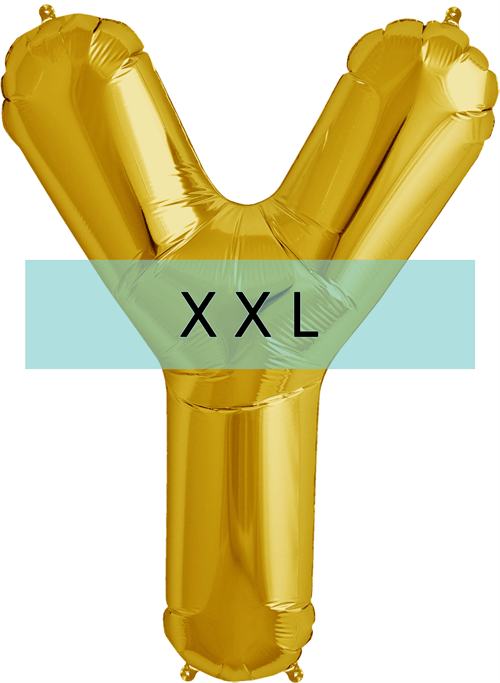 Buchstaben Ballon Y XXL Gold - DECORAMI