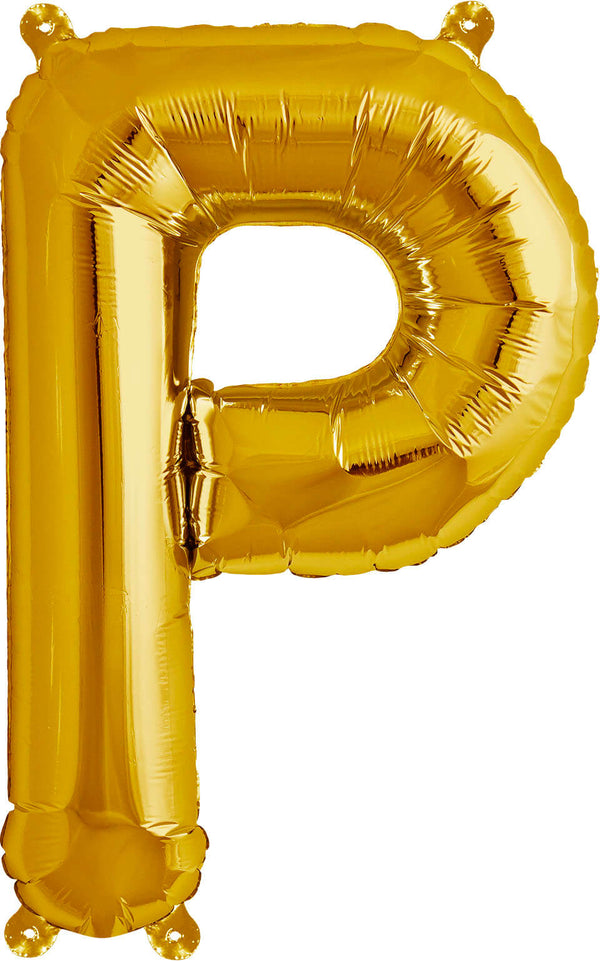 Buchstaben Ballon P Gold - DECORAMI