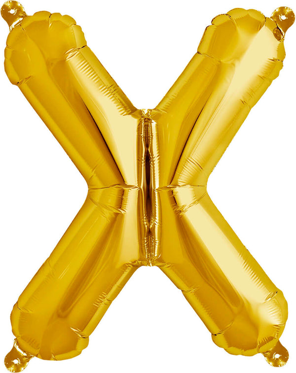 Buchstaben Ballon X Gold - DECORAMI