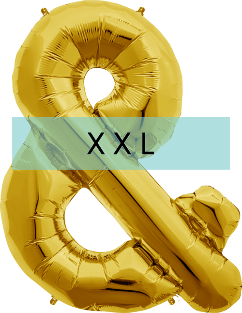 Buchstaben Ballon &-Zeichen XXL Gold - DECORAMI