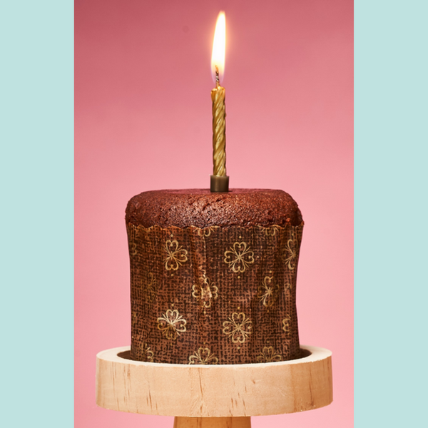 Mini Geburtstags-Kuchen "Happy Birthday" mit Kerze