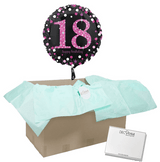 Heliumballon-Geschenk 18. Geburtstag in Pink 1 Ballon - DECORAMI
