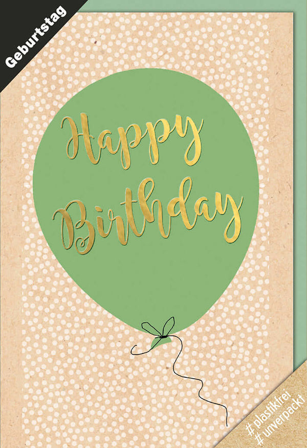 Grußkarte "Happy Birthday" Ballon