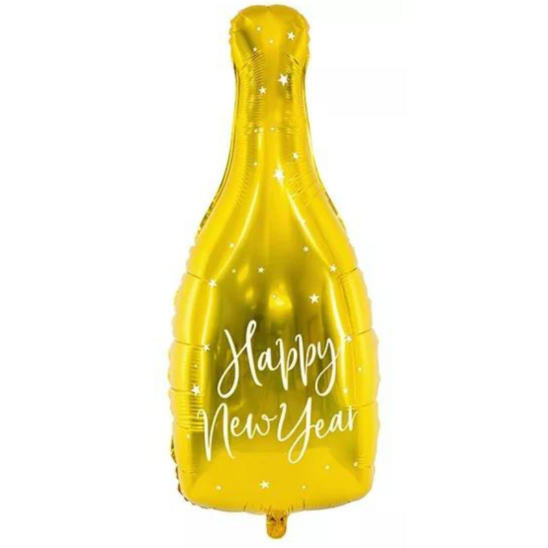 Heliumballon-Geschenk Silvester Champagner Gold Set - DECORAMI