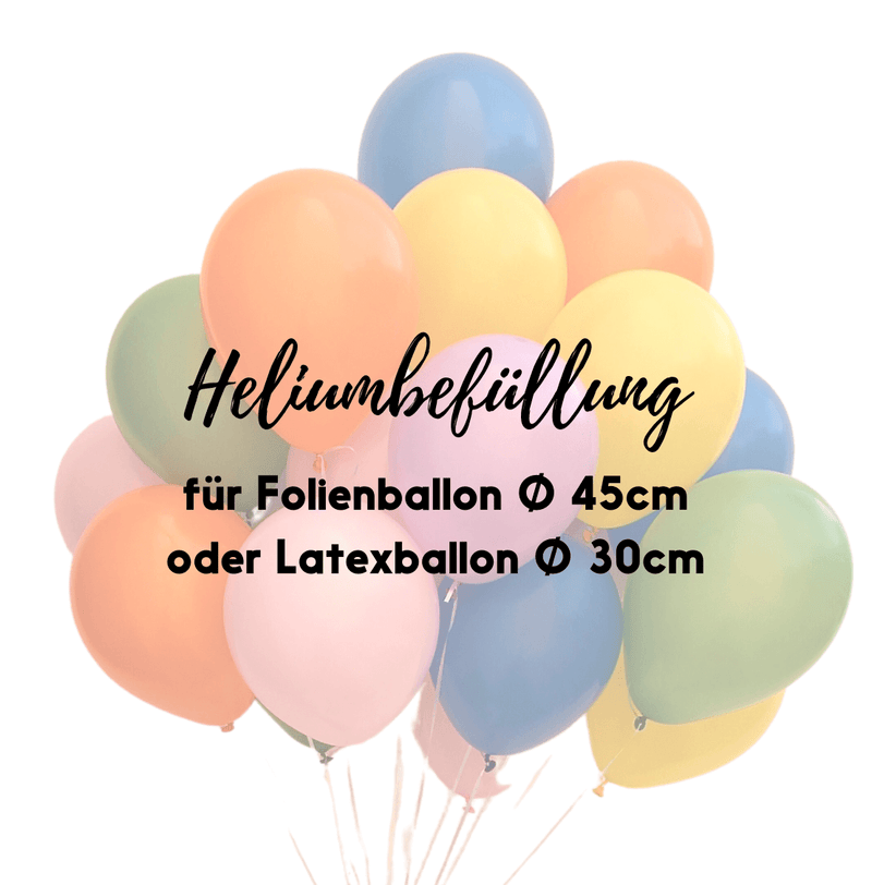 Helium-Befüllung Folienballon 45 Ø oder Latexballons 30cm Ø (Nur Selbstabholung) - DECORAMI