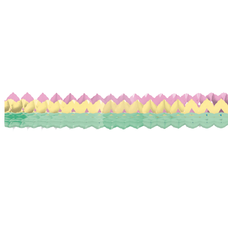 2 Mini Seidenpapier Girlanden Pastell Regenbogen - DECORAMI
