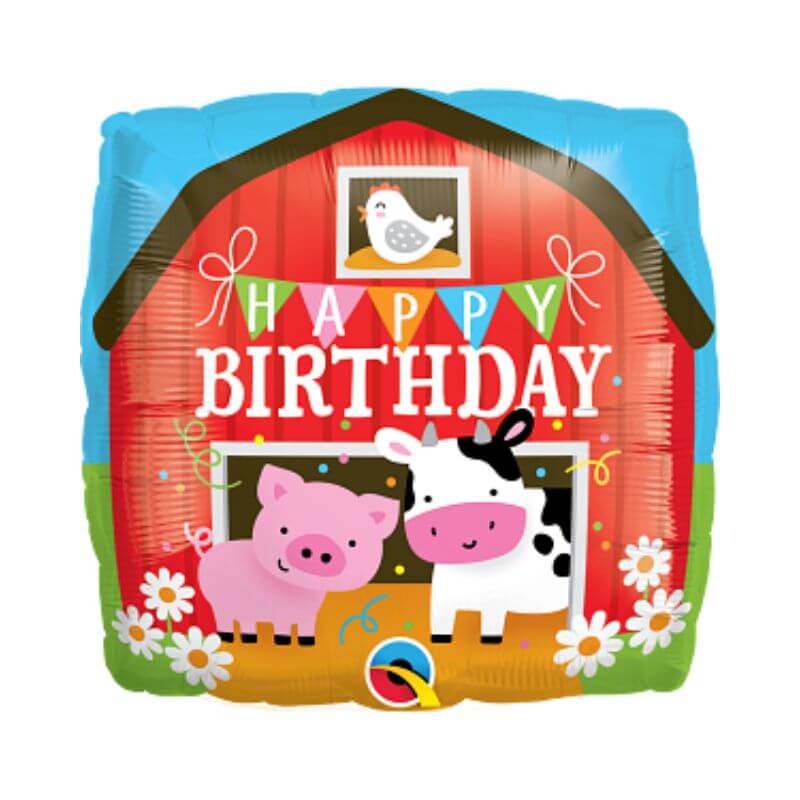 Folienballon "Happy Birthday" Farm