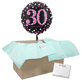 Heliumballon-Geschenk 30. Geburtstag in Pink 1 Ballon - DECORAMI