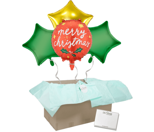 Heliumballon-Geschenk "Merry Christmas" Sternpost - DECORAMI