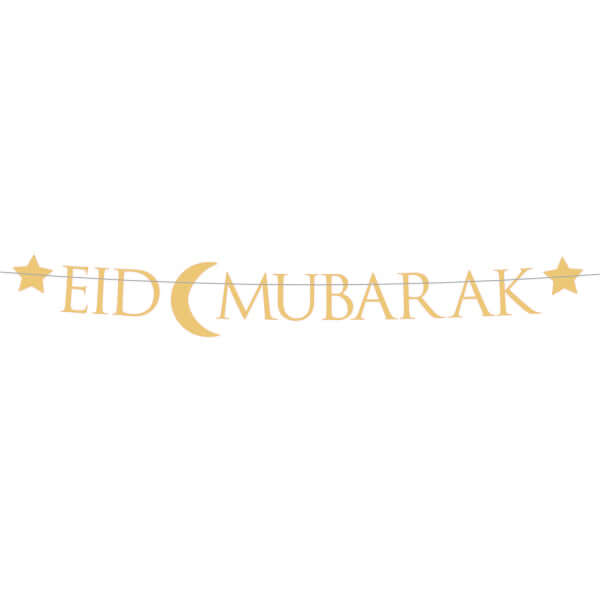Girlande "Eid Mubarak" Gold - DECORAMI