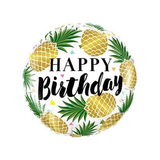 Heliumballon-Geschenk "Happy Birthday" Pineapple - DECORAMI