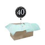 Heliumballon-Geschenk "40 Happy Birthday" Sparkles 1 Ballon - DECORAMI
