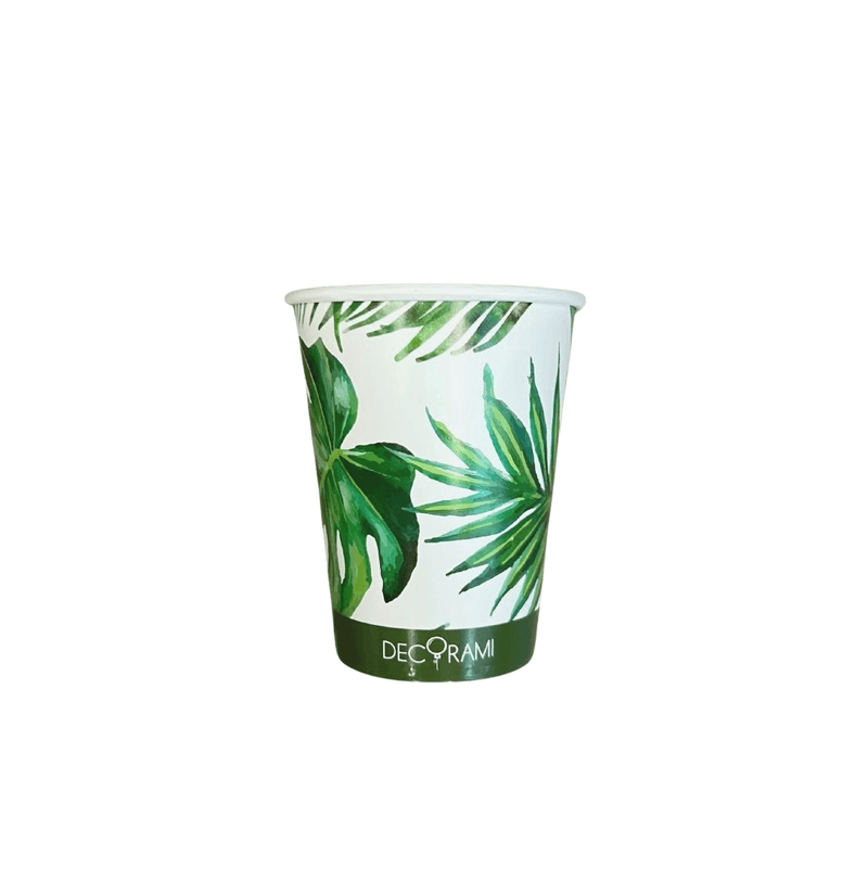 Eco-Pappbecher Tropical 8 Stk. - DECORAMI