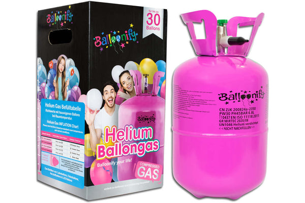 Helium - Ballongas-Einwegflasche Größe L 0,21m³ - DECORAMI