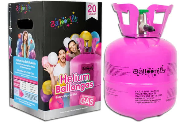 Helium - Ballongas-Einwegflasche Größe M 0,14m³ - DECORAMI