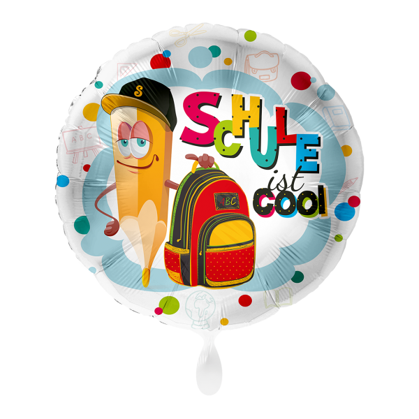 Heliumballon-Geschenk Einschulung "Schule ist Cool" - DECORAMI