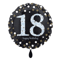 Heliumballon-Geschenk "Happy Birthday 18" Marmor - DECORAMI