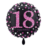 Heliumballon-Geschenk 18. Geburtstag in Pink - DECORAMI