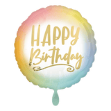 Heliumballon-Geschenk "Happy Birthday" Rainbow Ombre Set - DECORAMI