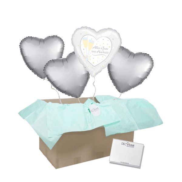 Heliumballon-Geschenk "Alles Gute zur Hochzeit" - DECORAMI