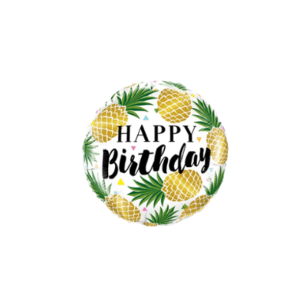 Geburtstagsballon "Happy Birthday" Pineapple - DECORAMI