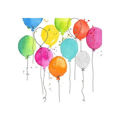 Eco-Servietten Ballonparty 20 Stk.