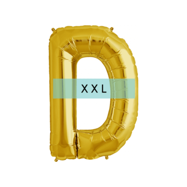Buchstaben Ballon D XXL Gold - DECORAMI
