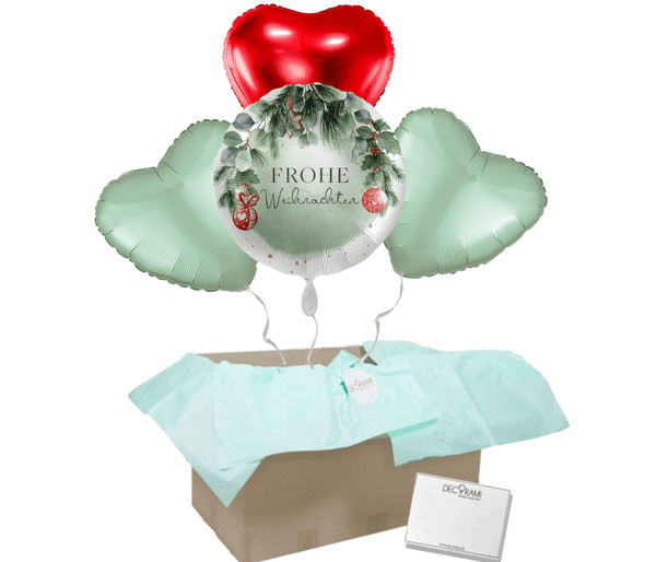 Heliumballon-Geschenk "Frohe Weihnachten" - DECORAMI