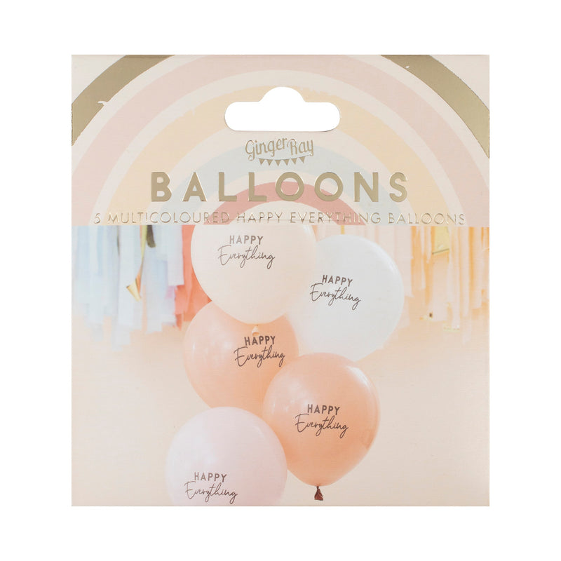 Luftballon-Set Pastell "Happy Everything" 5 Stk. - DECORAMI