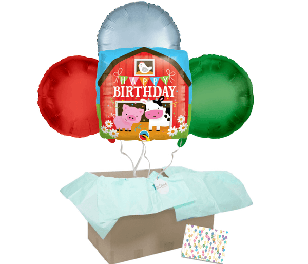 Heliumballon-Geschenk "Happy Birthday" Farm