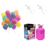 Helium-Party Paket inkl. Luftballons Pastell-Mix (40 Stk.) - DECORAMI