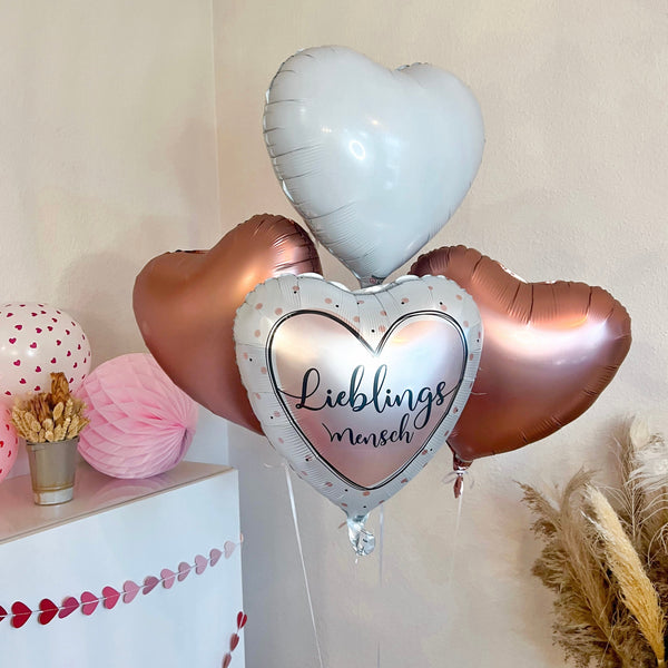 Heliumballon-Geschenk Valentinstag "Lieblingsmensch" inkl. Herz-Konfetti - DECORAMI