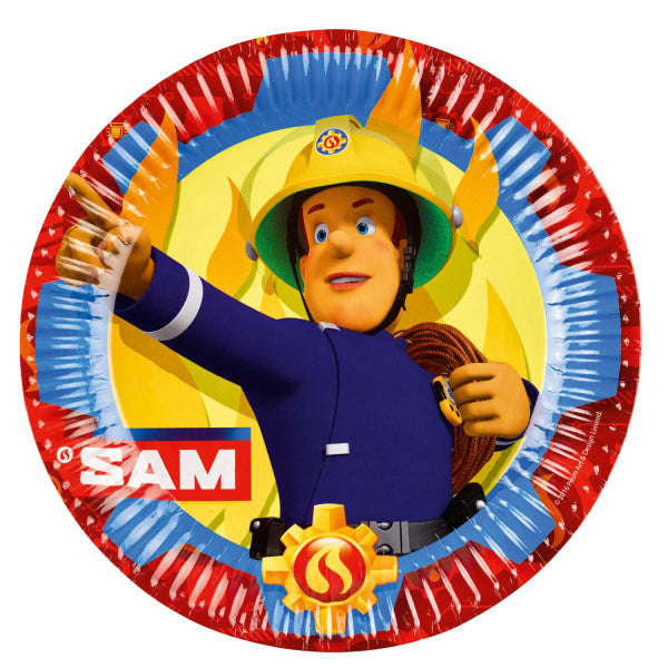 Pappteller Feuerwehrmann Sam (8 Stk.) - DECORAMI