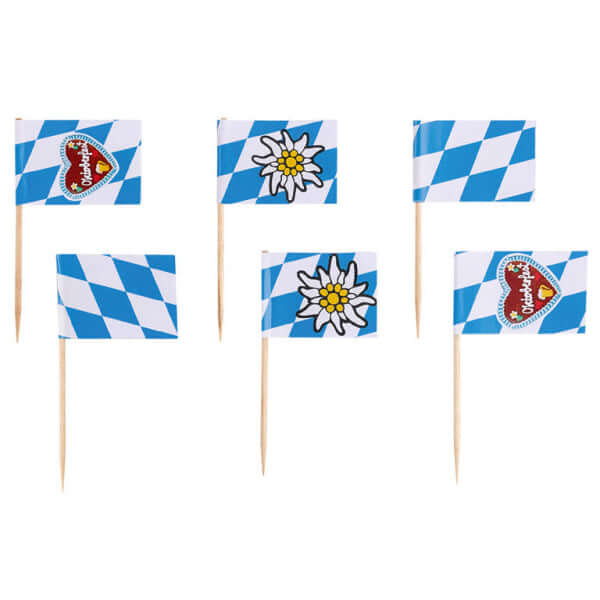 30 Picks Flagge Bayern Holz - DECORAMI