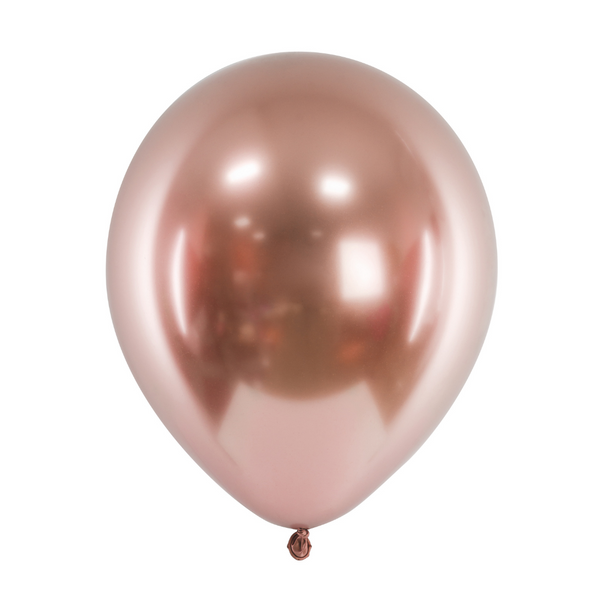 Luftballon Ø 30cm Chrom-Roségold 5 Stk. - DECORAMI
