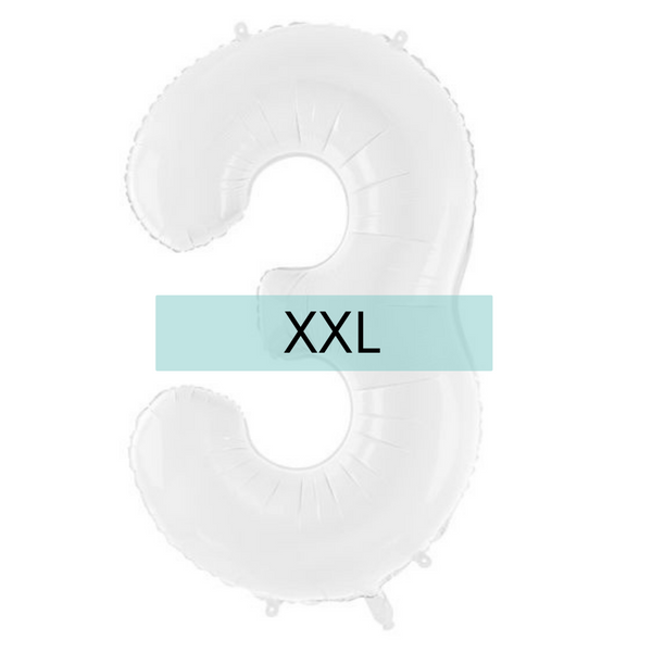 Zahlen Ballon 3 XXL Weiß