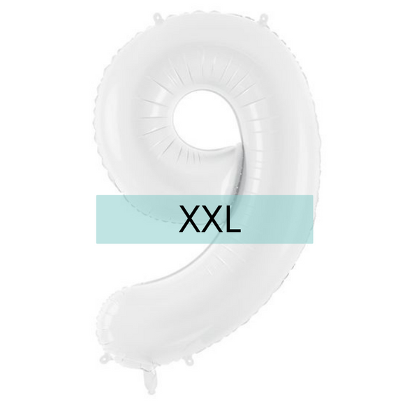 Zahlen Ballon 9 XXL Weiß