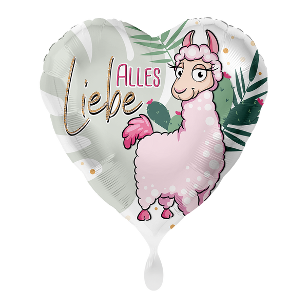 Herzballon "Alles Liebe" Lama - DECORAMI