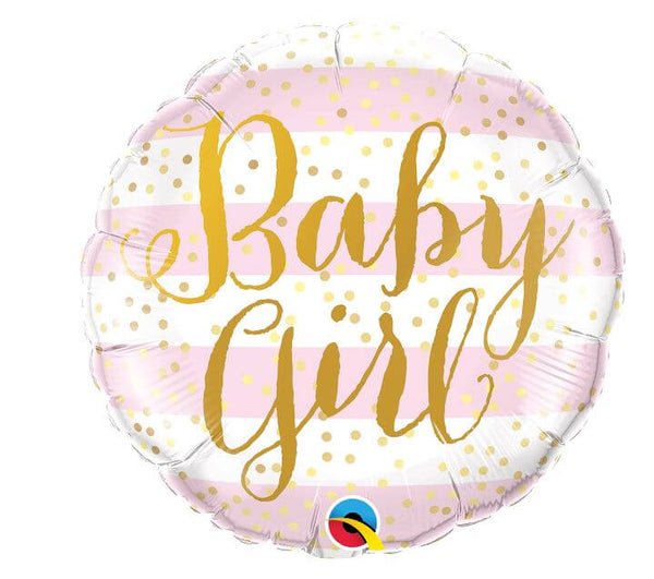 Folienballon "Baby Girl" Rosa-Gold - DECORAMI