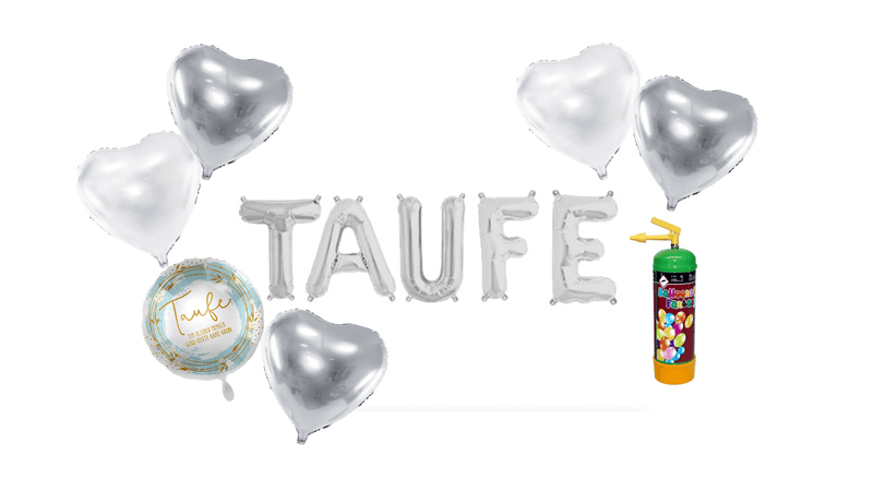 Ballon-Set Taufe Silber - DECORAMI