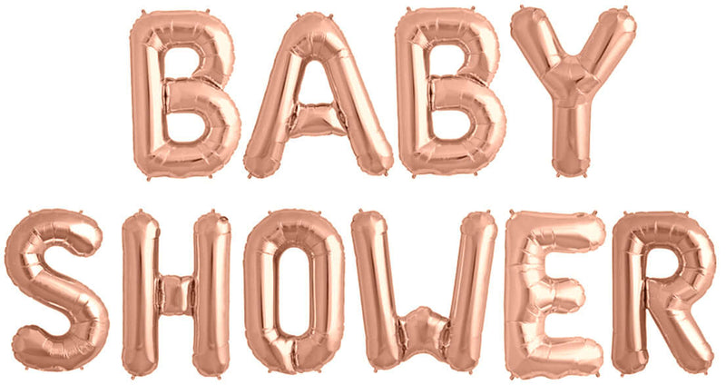 Ballonschriftzug "Baby Shower" Roségold - DECORAMI