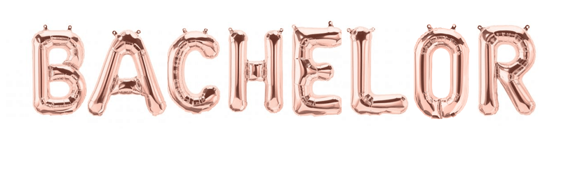 Ballonschriftzug "Bachelor" Roségold - DECORAMI