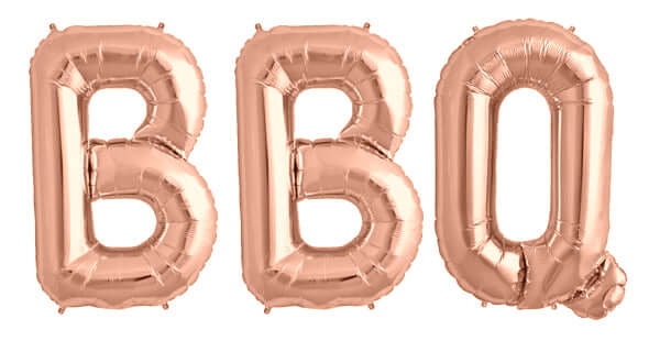 Ballonschriftzug "BBQ" Roségold - DECORAMI