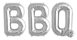 Ballonschriftzug "BBQ" Silber - DECORAMI