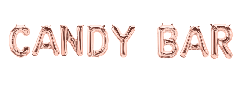 Ballonschriftzug "Candy Bar" Roségold - DECORAMI